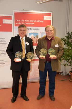 Die glücklichen Gewinner Prof. Schlaak  und Dr. Rössling (v. l. n. r.)