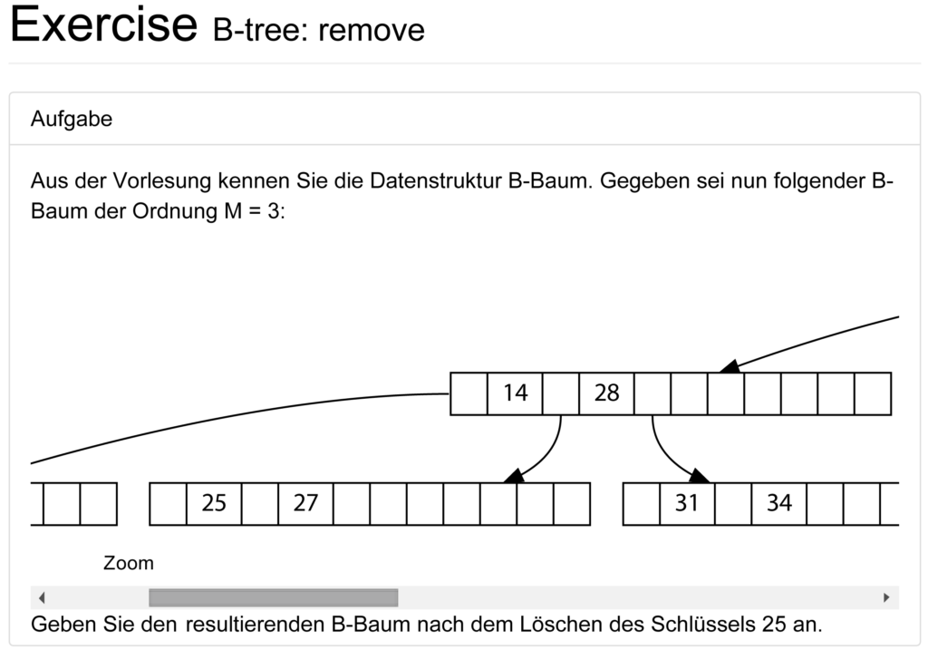 Beispiel einer generierten Aufgabe in "Nabla"