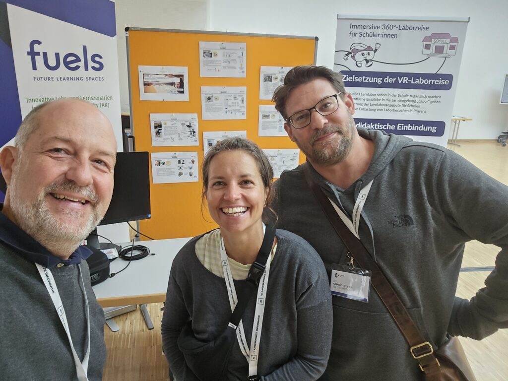 Impression DELFI 2024; v.l.n.r.: Markus Weber, Kirsten Santelmann, Guido Klees