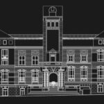 Sonderpreis "Digitale Lehre" für digitales Observatorium verliehen Fassade "Uhrturmgebäude" (© Fachbereich Physik, TU Darmstadt)