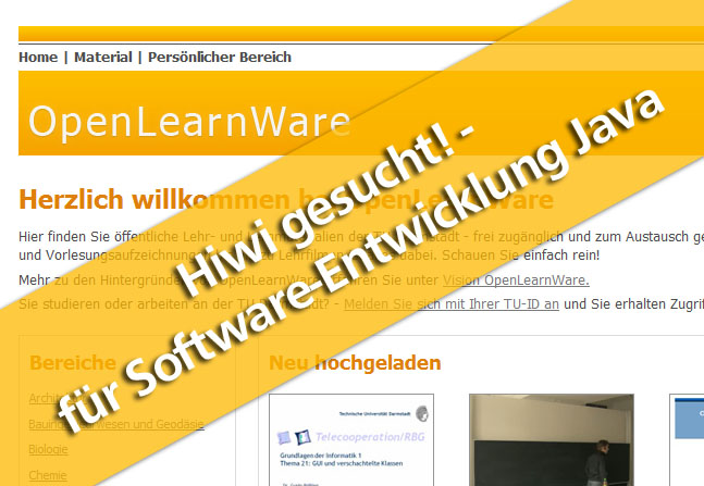 Stellenausschreibung Hiwi Software-Entwicklung